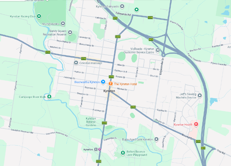 Map - Part of Kyneton