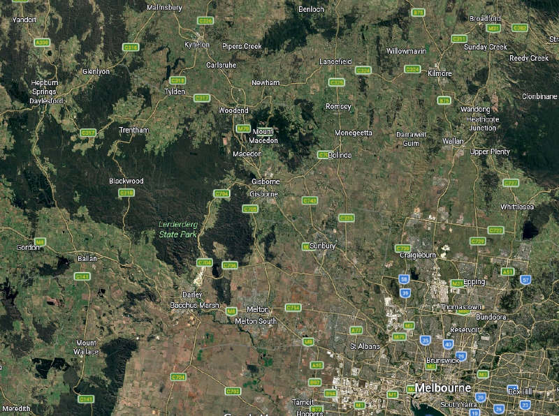 Melbourne - Kyneton roadmap
